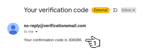 Application - Your verification code