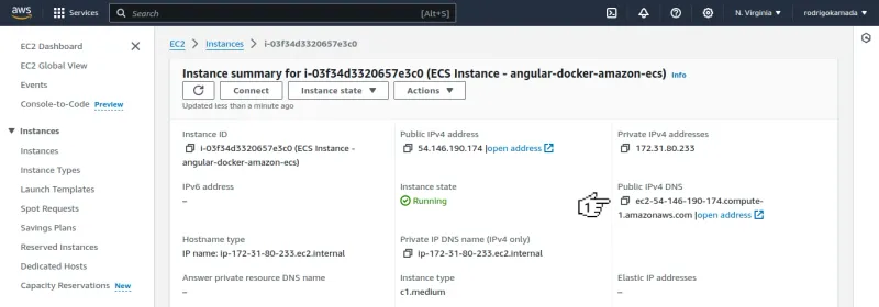 Amazon ECS - Copy domain