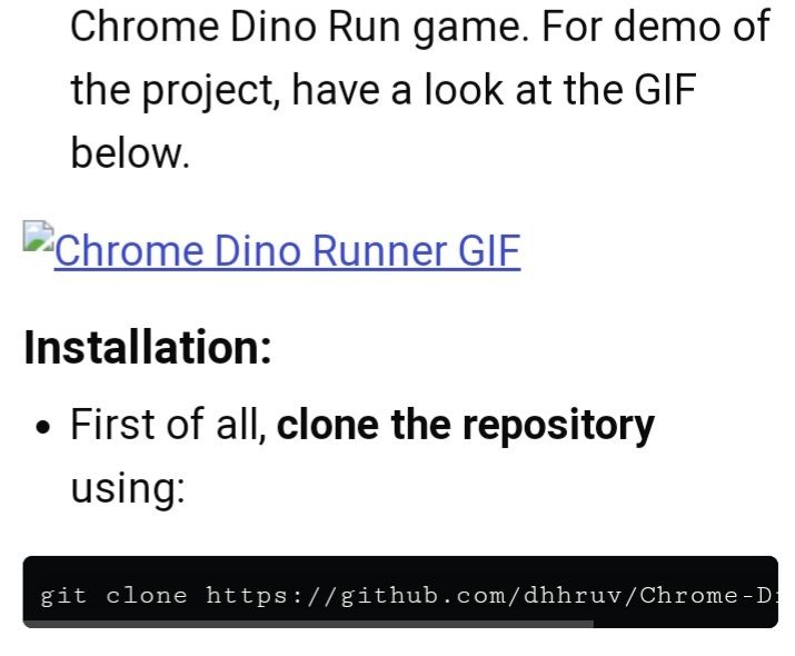 Dino chrome game Python : source code 