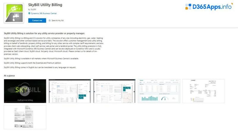 Dynamics 365 Apps for Energy SkyBill Utility Billing