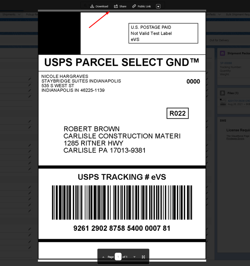 Shipping Label