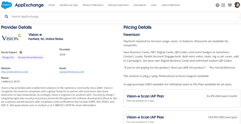 Vision-e Pricing Details