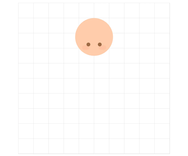 Grid with circles drawn inside