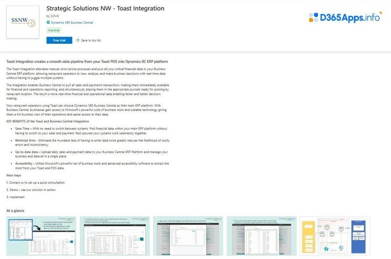 dynamics 365 solution for hospitality and travel Strategic Solutions NW - Toast Integration