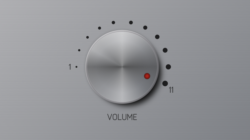 Volume knob that goes from 1 to 11