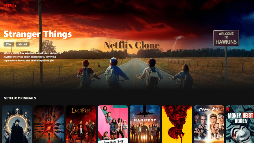 Netflix Clone using React Js - Check on github