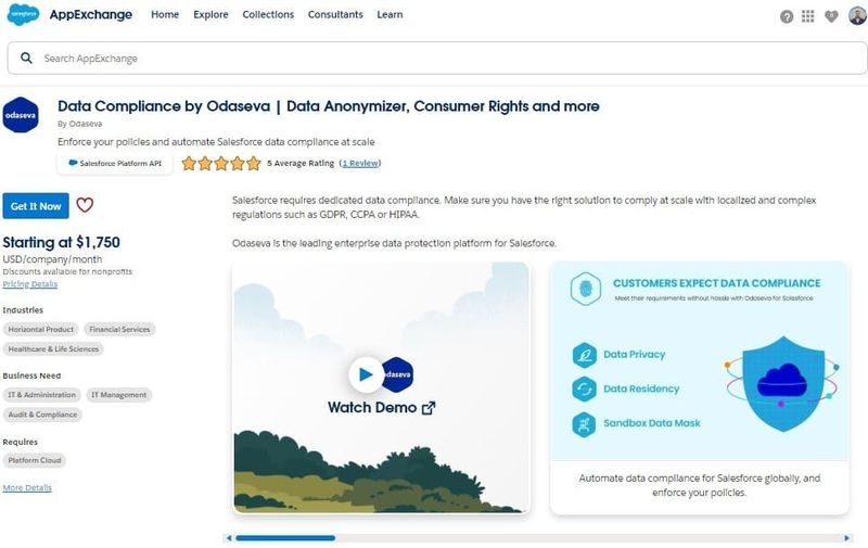 Data Compliance by Odaseva on AppExchange