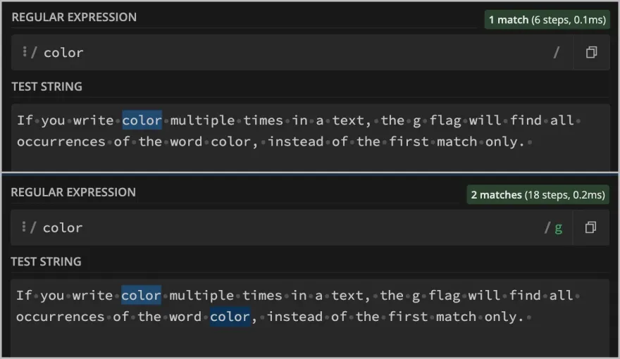 Regex g flag