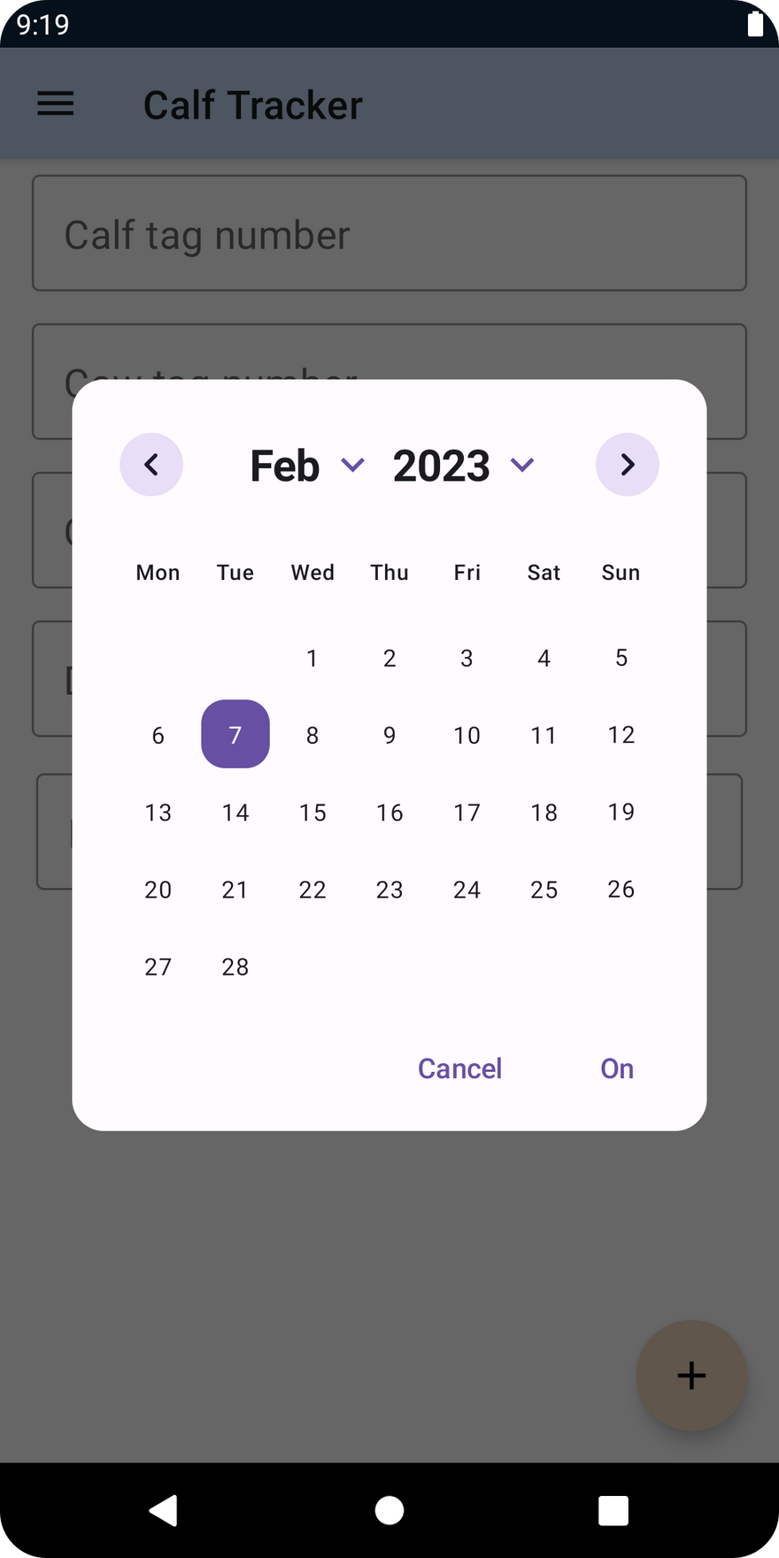 Android date picker