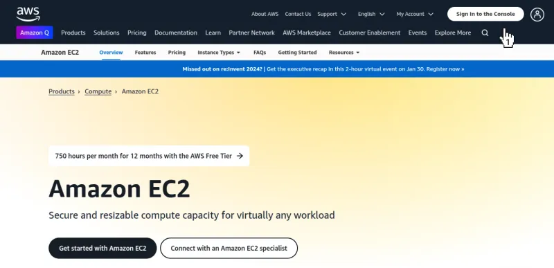 Amazon EC2 - Home page