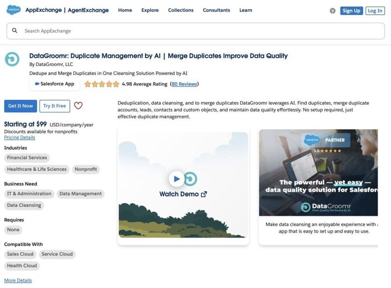 DataGroomr Appexchange