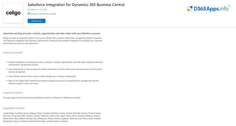 Top Sustainability Apps Salesforce Integration for Dynamics 365 Business Central