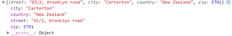 Logging Address to the console