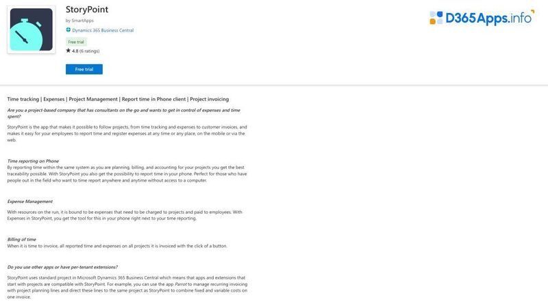 Top Microsoft Dynamics Apps for Professional services StoryPoint