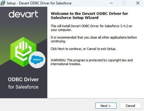 ODBC Driver for Salesforce Setup Wizard