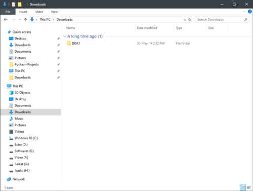 Screenshot of extracted folder and setup files