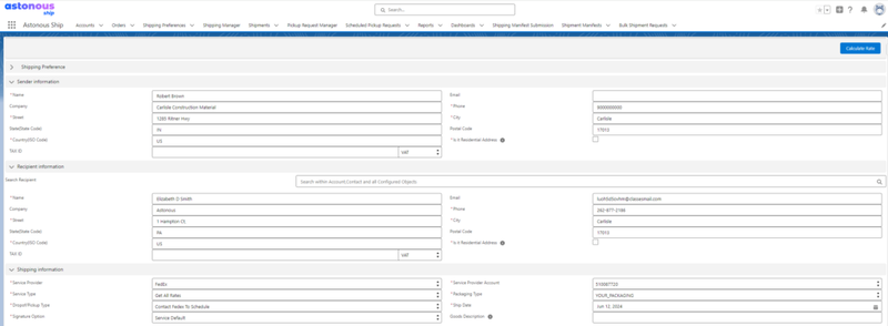 Create Return Shipment