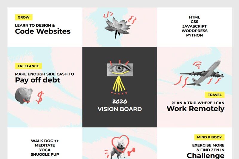Vision board design comp
