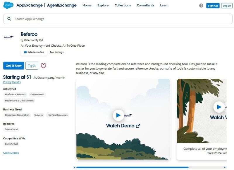 Referoo on AppExchange