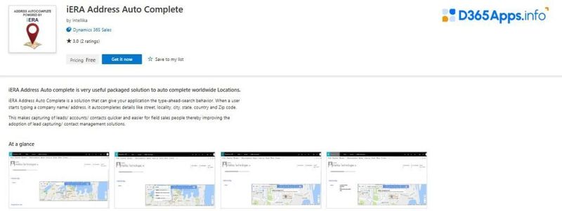 Dynamics Apps for Government iERA Address Auto Complete