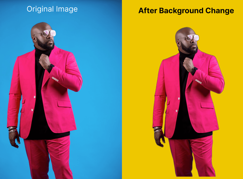 Output of original image after changing background
