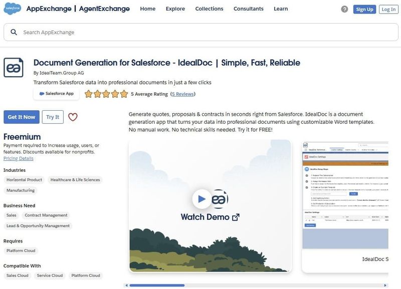 IdealDoc on AppExchange