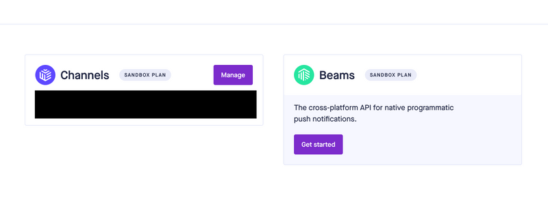 Pusher main dashboard