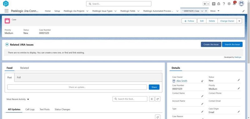Button to Creat Jira Issue