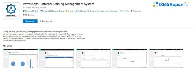 Human Resources MS Dynamics Apps PowerApps – Internal Training Management System