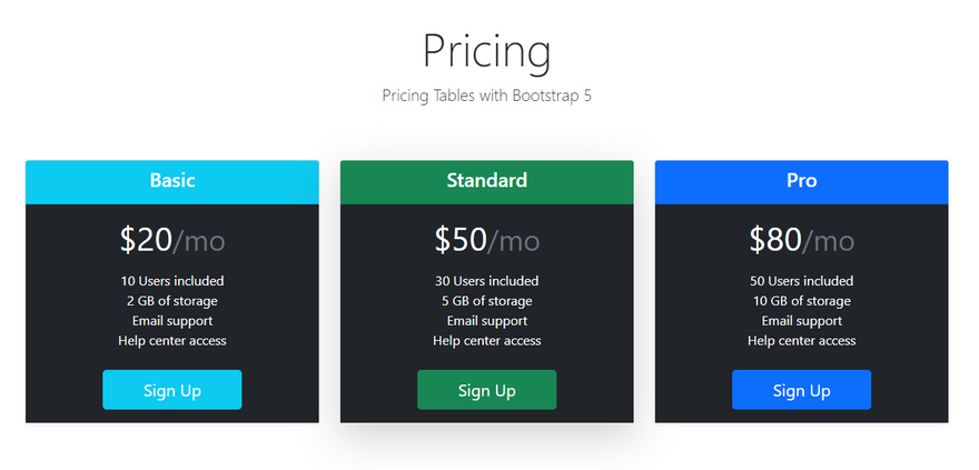 Bootstrap Pricing Tables.png