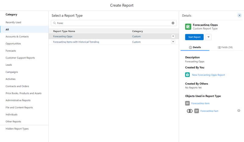 Create a Forecasting Report
