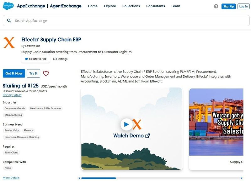 Effecta Supply Chain ERP on AppExchange