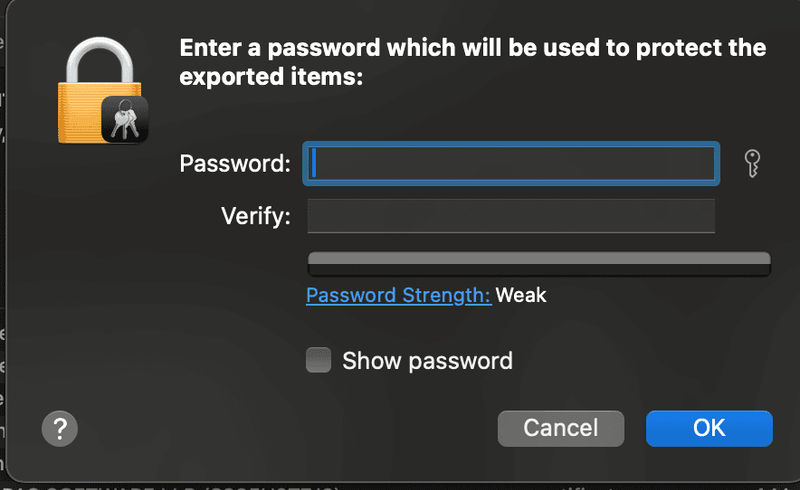 Set Certificate Password