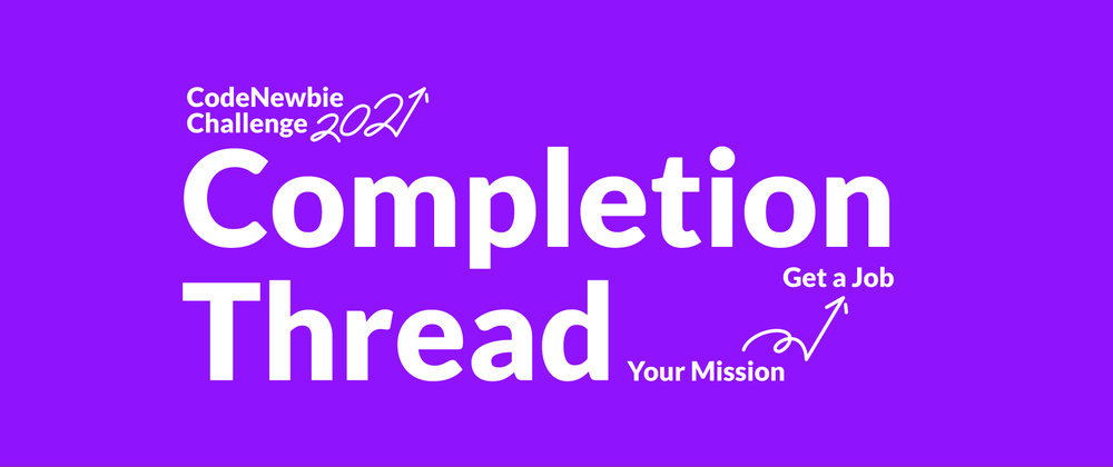 Cover image for #CNC2021 "Get a Job" Completion Thread