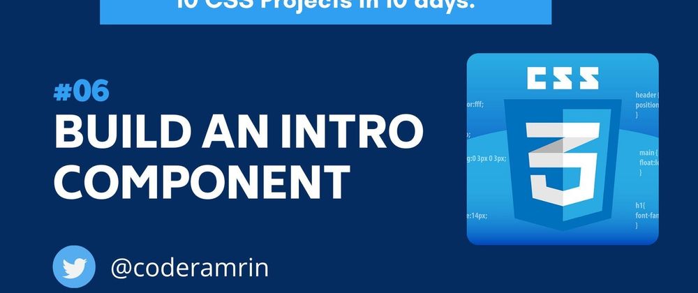 Cover image for Build 10 CSS Projects in 10 days: Project 6