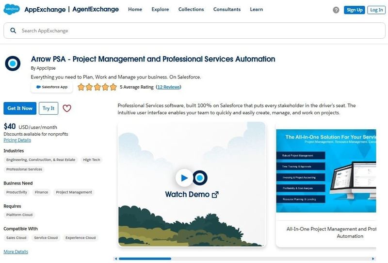 Arrow PSA on AppExchange