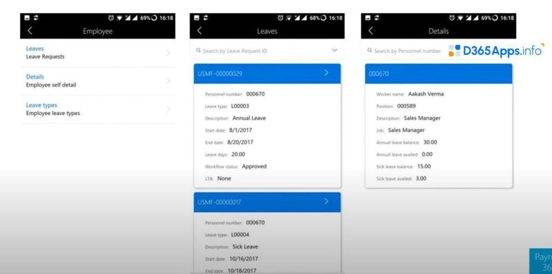 Payroll 365 Review Employee leave details