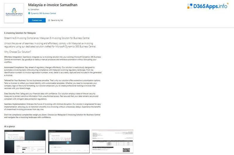 Top Compliance and Legal MS Dynamics Malaysia e-invoice Samadhan
