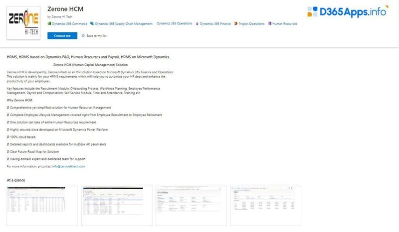 Dynamics Apps Financial Services Zerone HCM