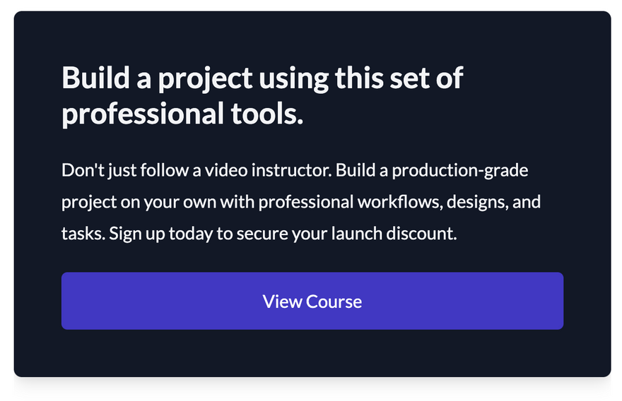 Get on the waitlist for an upcoming course on professional react development