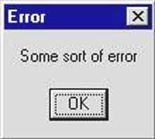 a screenshot of a computer error