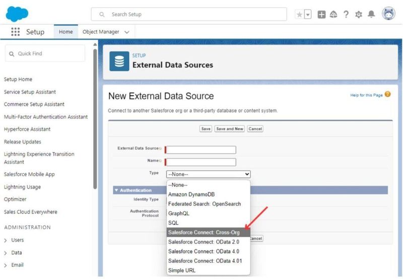 Setting Up Salesforce Connect Step 2