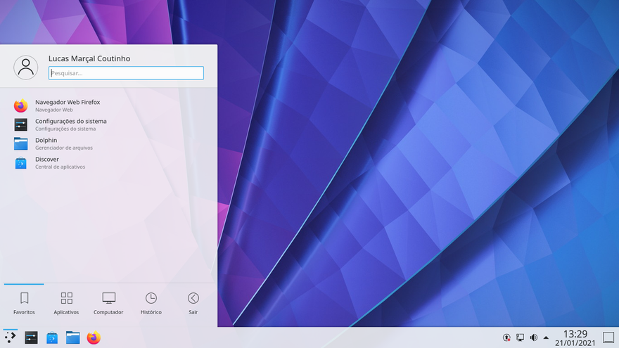 KDE Neon - KDE Plasma 20.04 (Edição do Usuário)