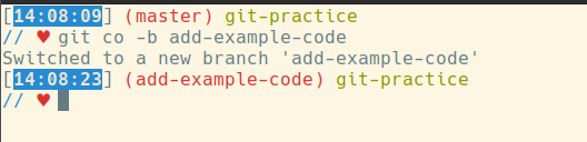 git co -b add-example-code