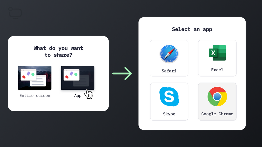 Choice-what-app-to-share-when-screensharing