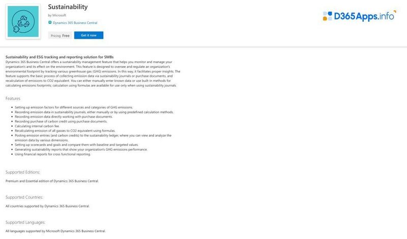 Top Sustainability Dynamics 365 Apps Sustainability
