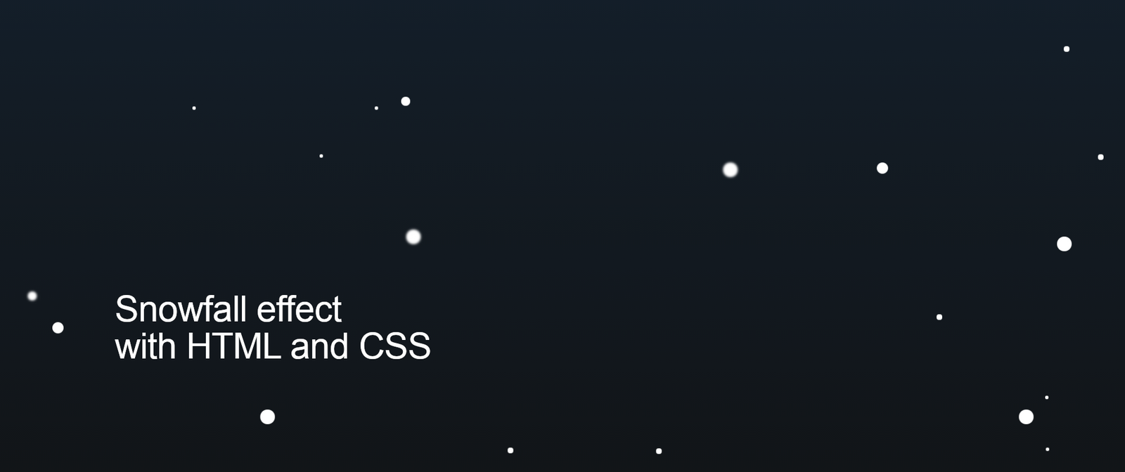 Download Creating A Snowfall Effect With Html And Css Codenewbie Community