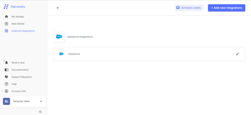 Nanonets Dashboard