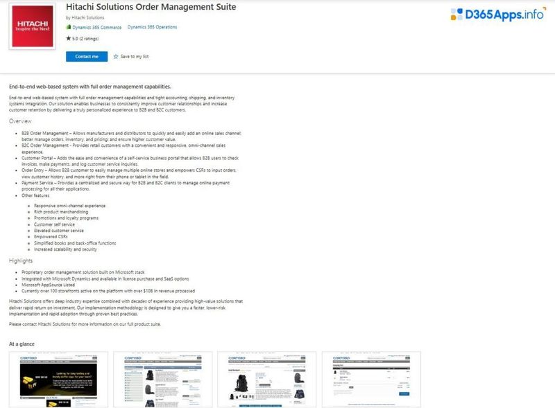 Dynamics Apps Retail Consumer Goods Industry Hitachi Solutions Order Management Suite
