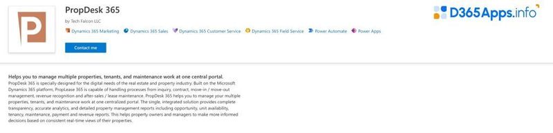 Top Microsoft Dynamics Apps for Professional services PropDesk 365